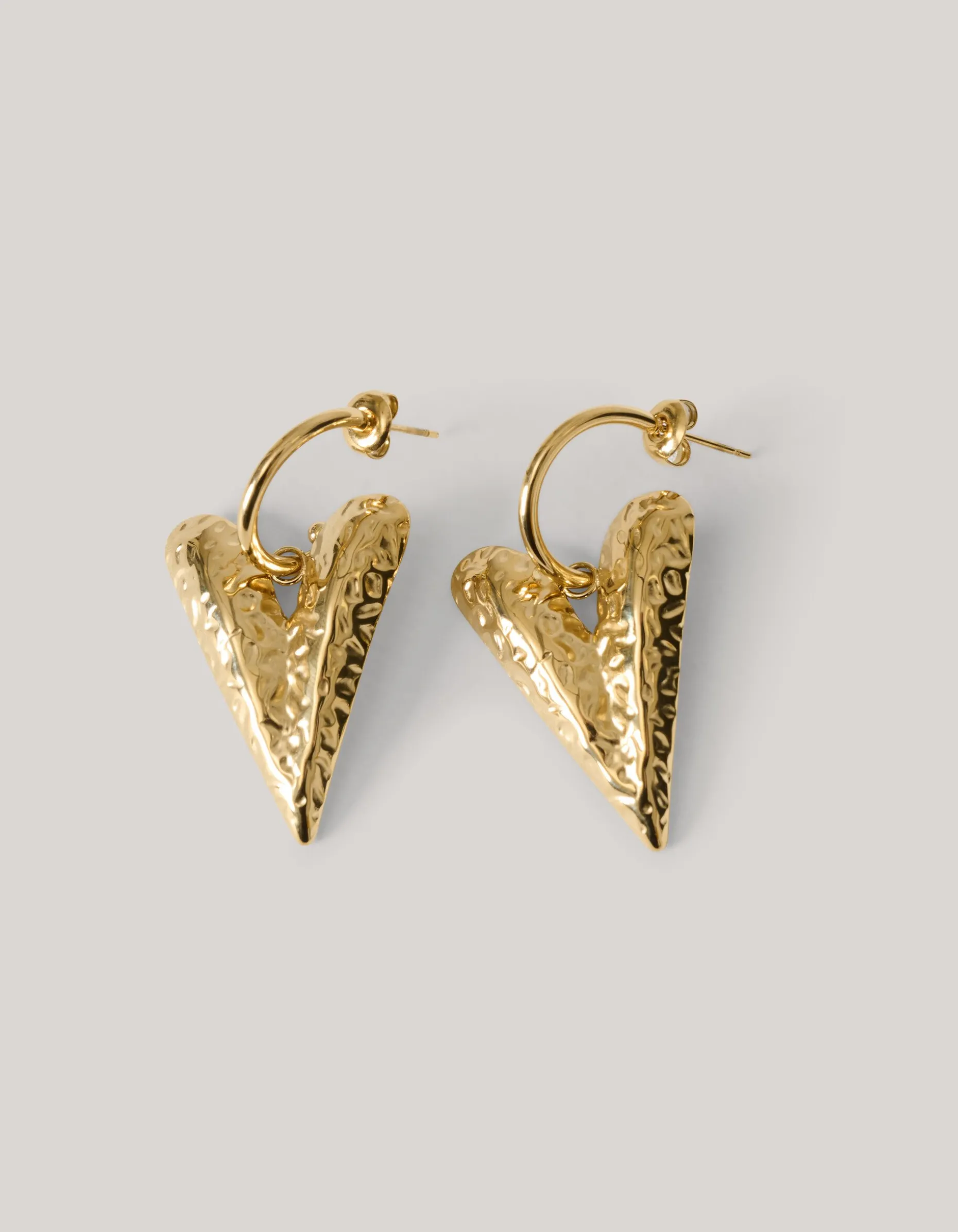Heart Charm Oorbellen Goud