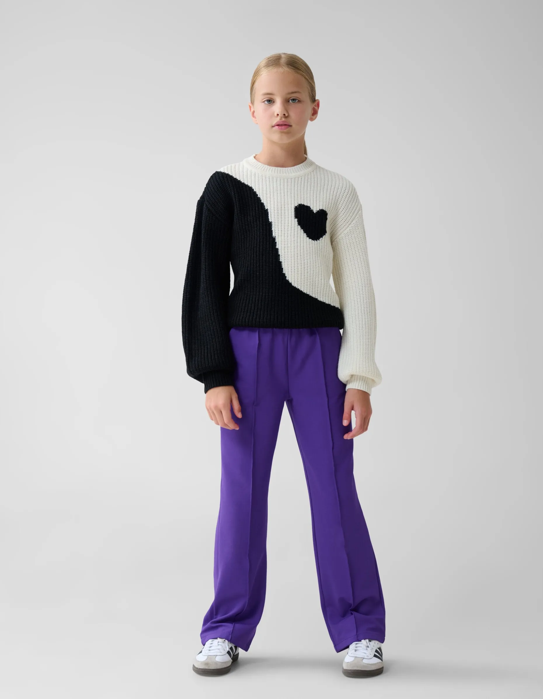 Heart Flowy Trui Zwart
