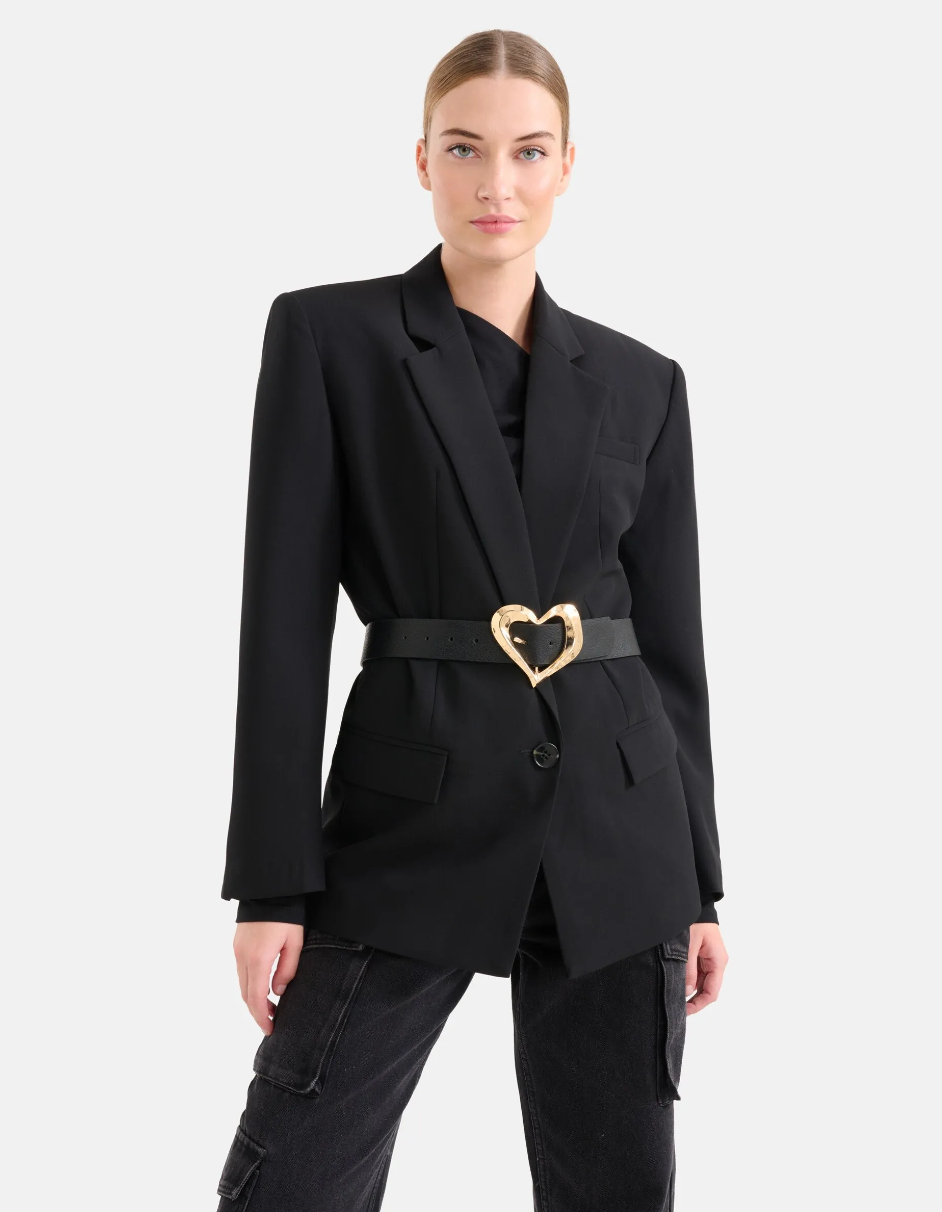 Heart Gesp Riem Zwart