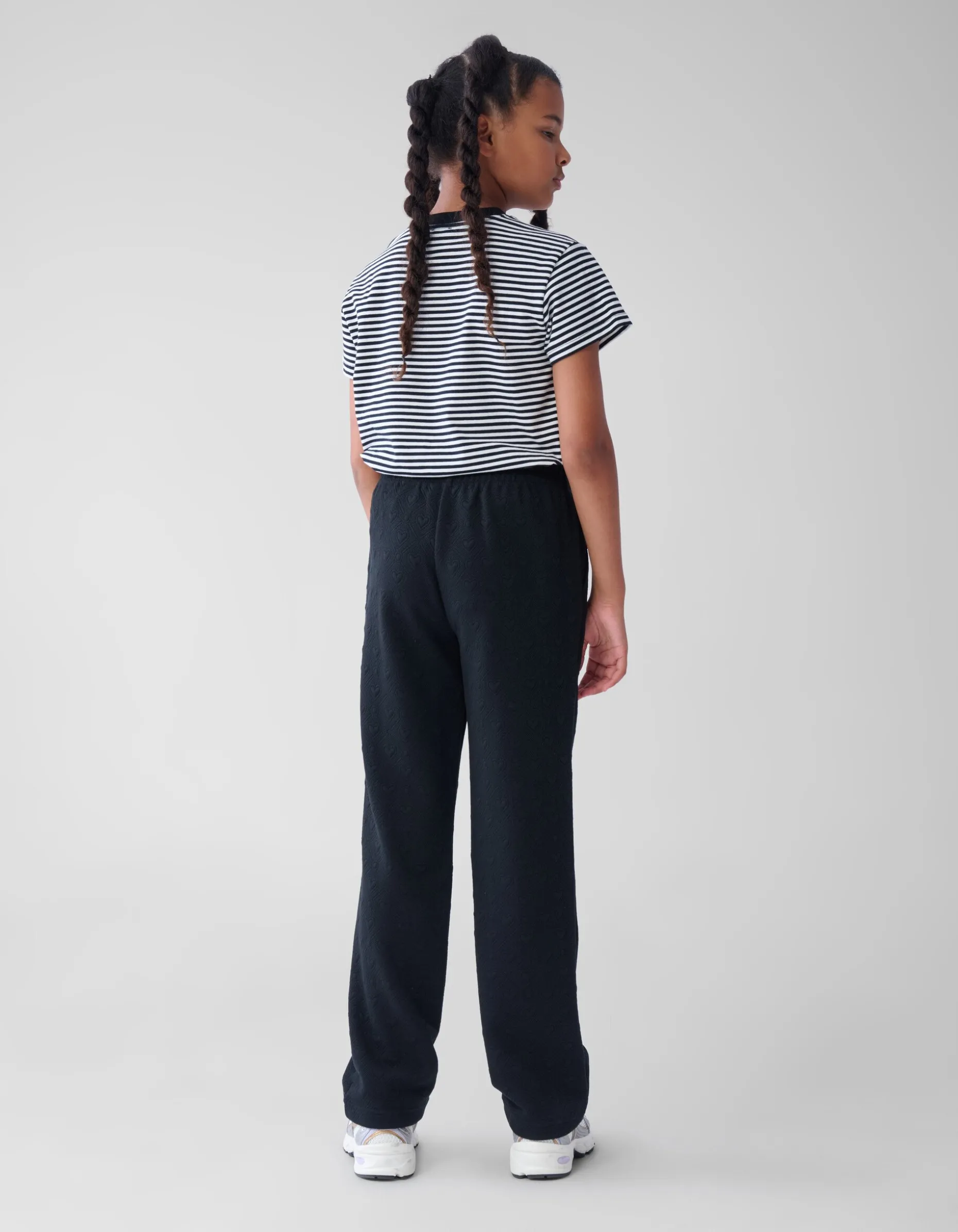 Heart Jacquard Broek Zwart