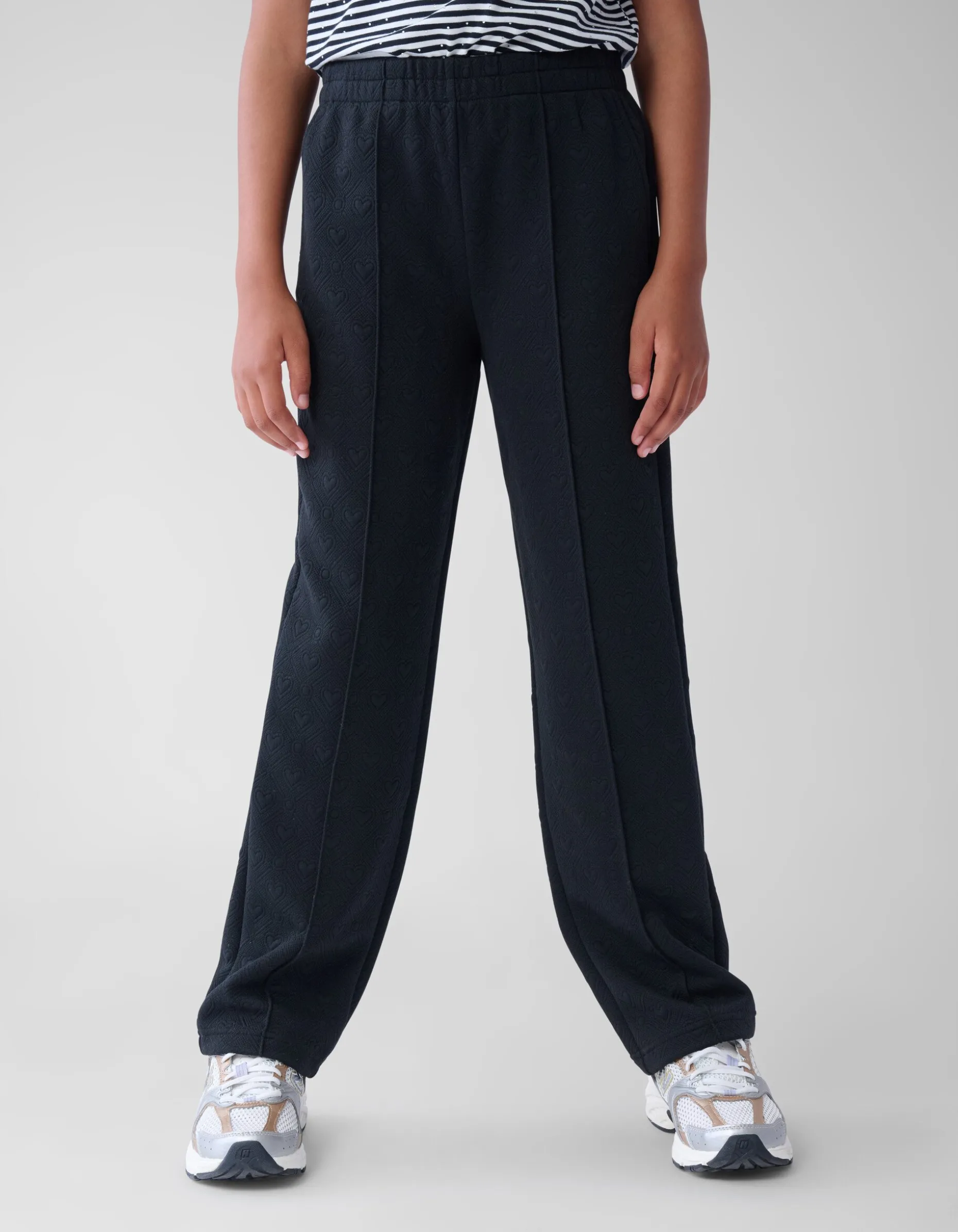 Heart Jacquard Broek Zwart