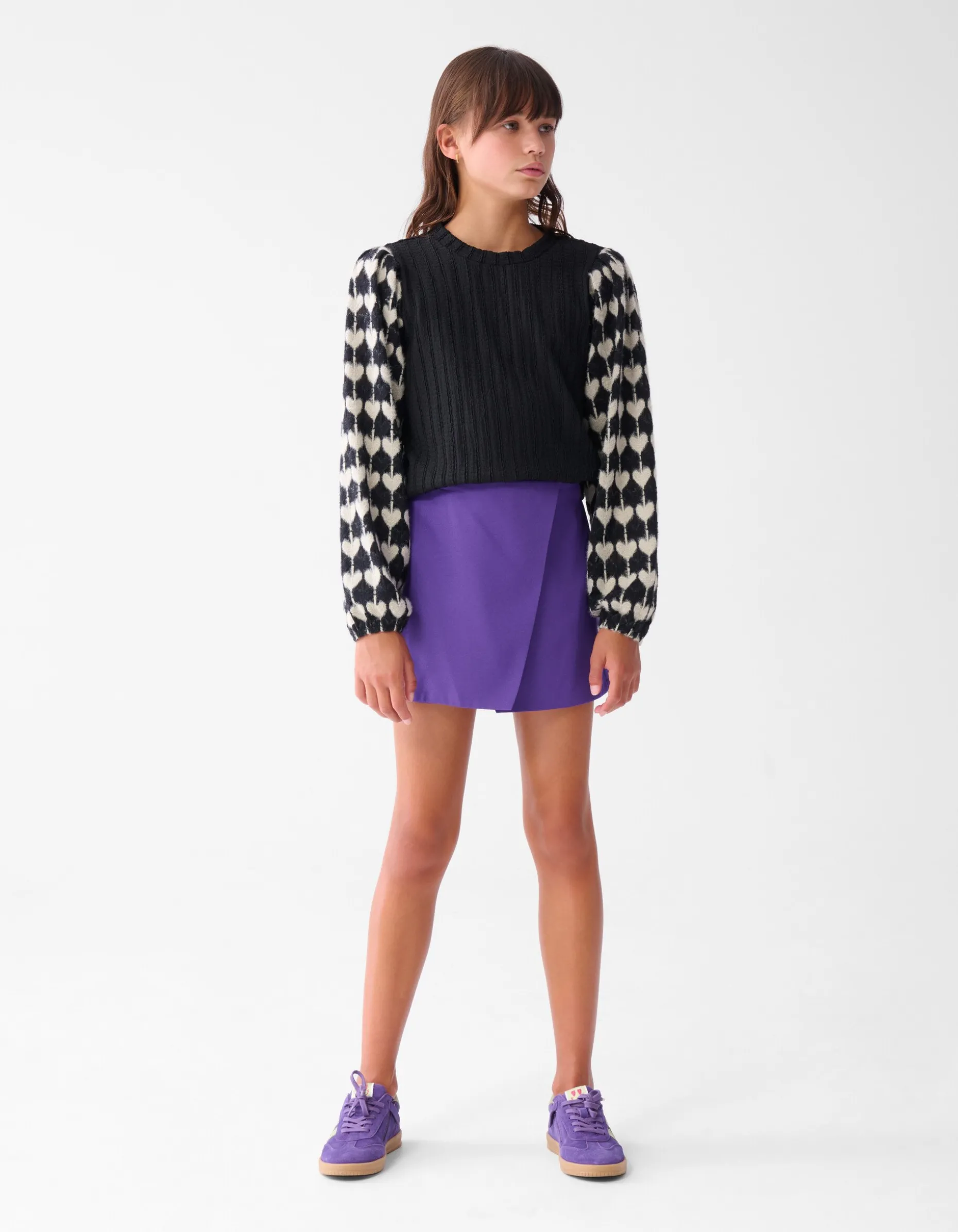 Heart Mix Top Zwart