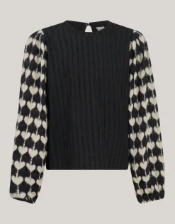 Heart Mix Top Zwart