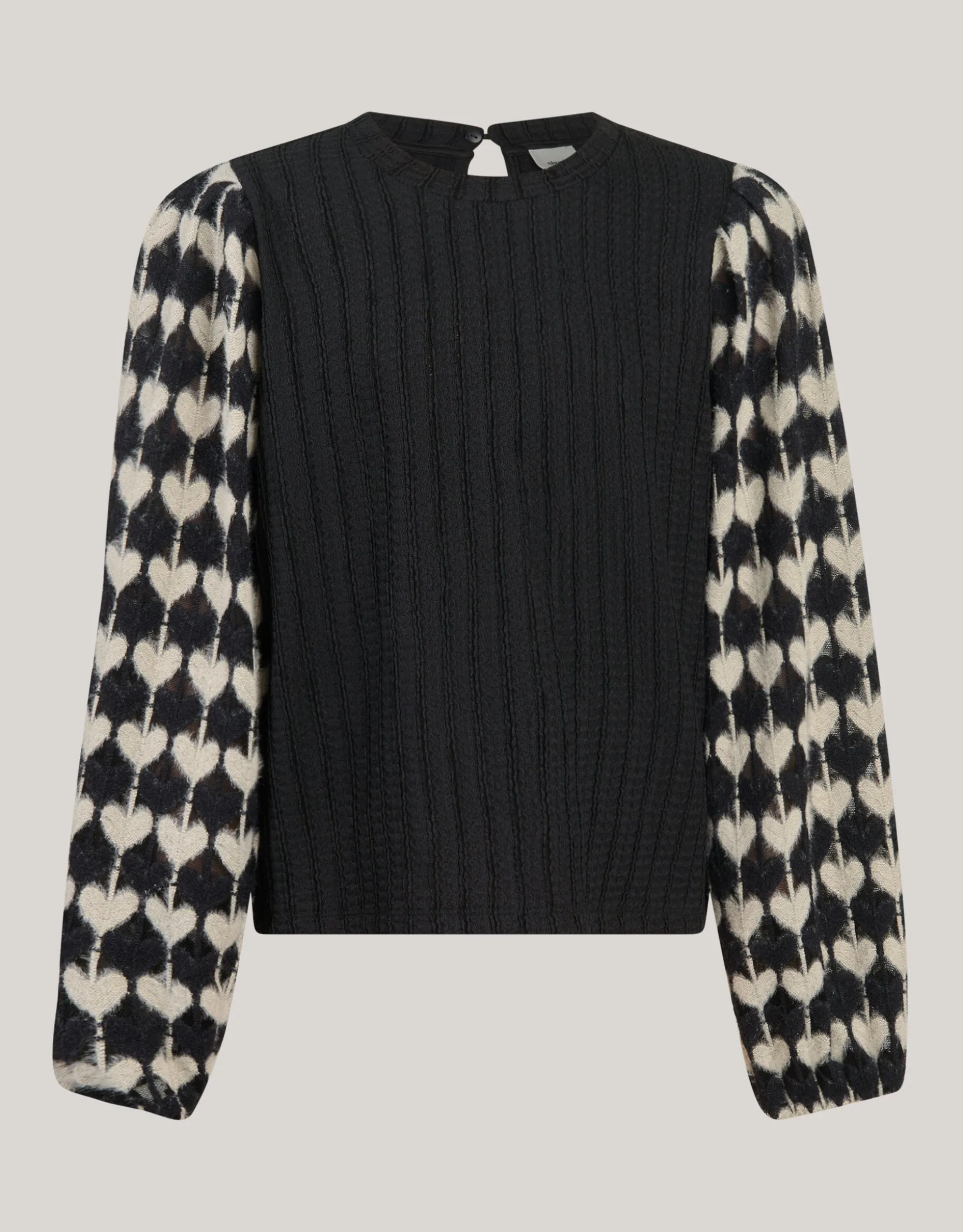 Heart Mix Top Zwart