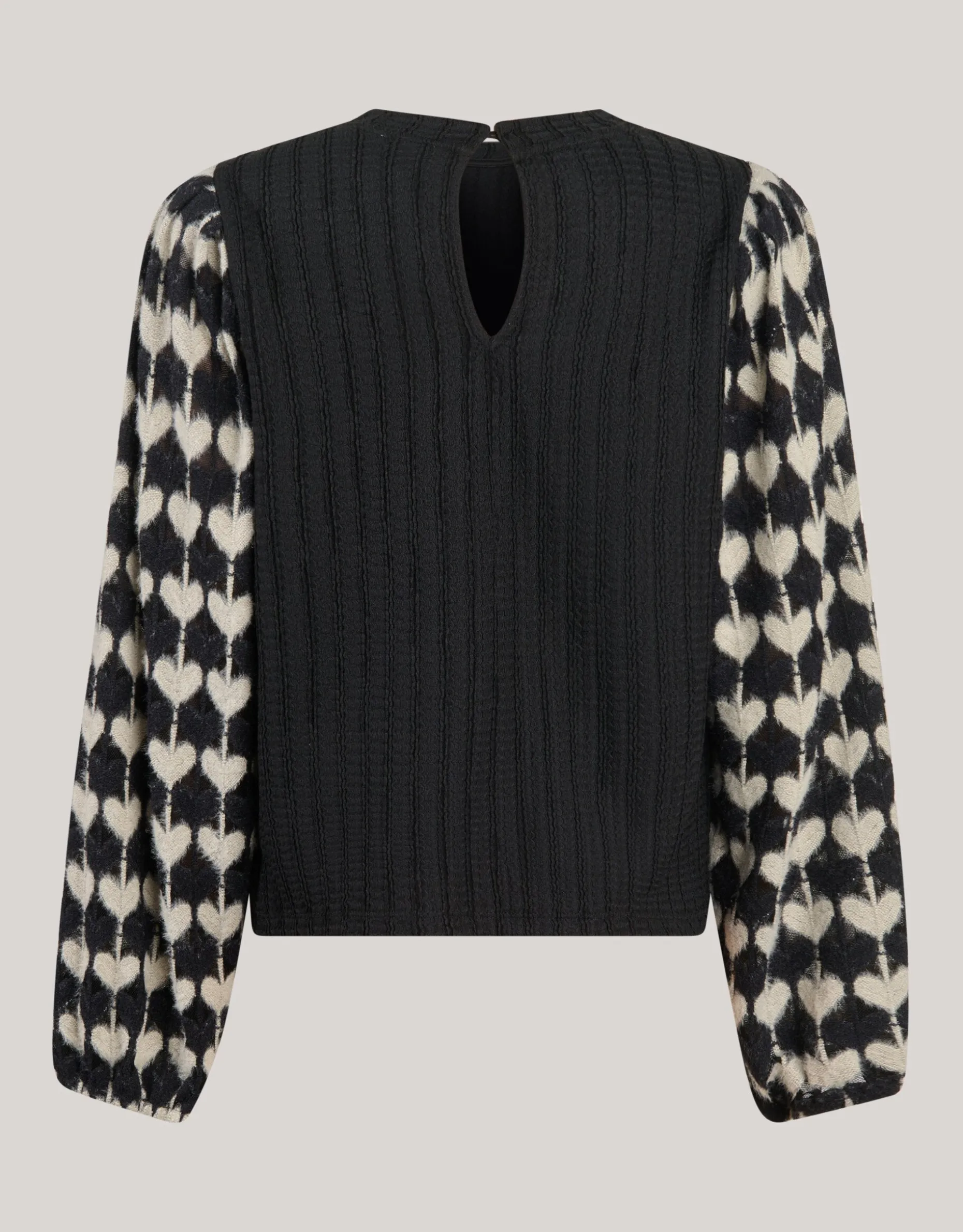 Heart Mix Top Zwart