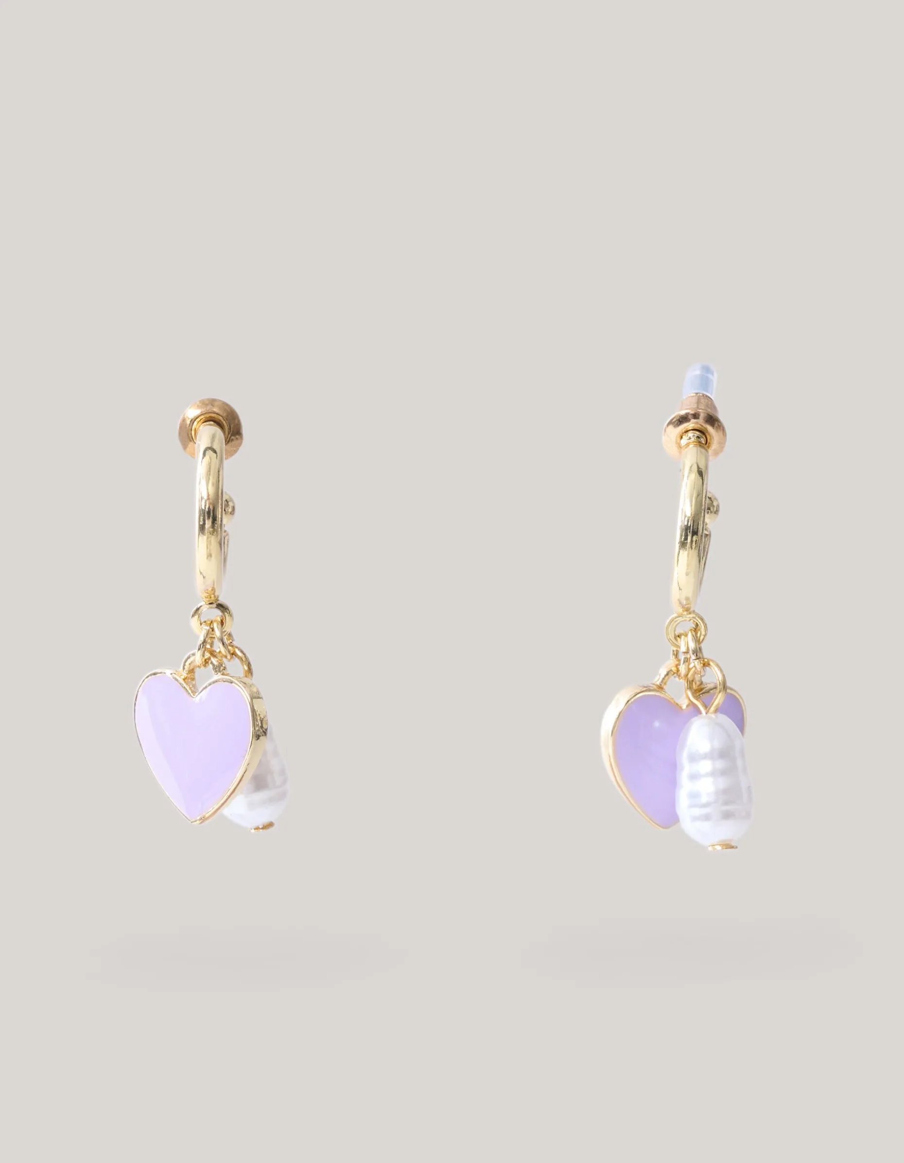 Heart Oorbellen paars