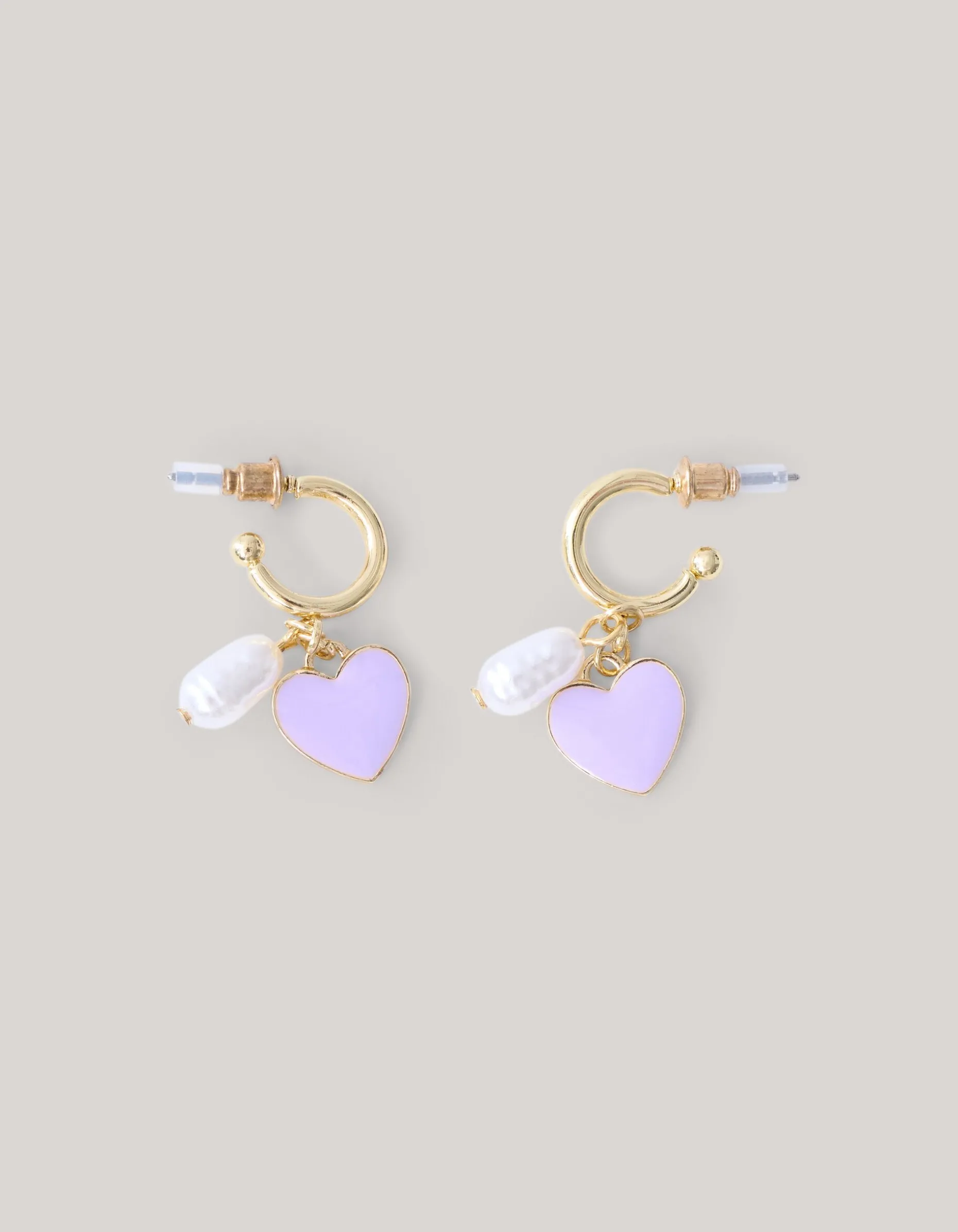 Heart Oorbellen paars