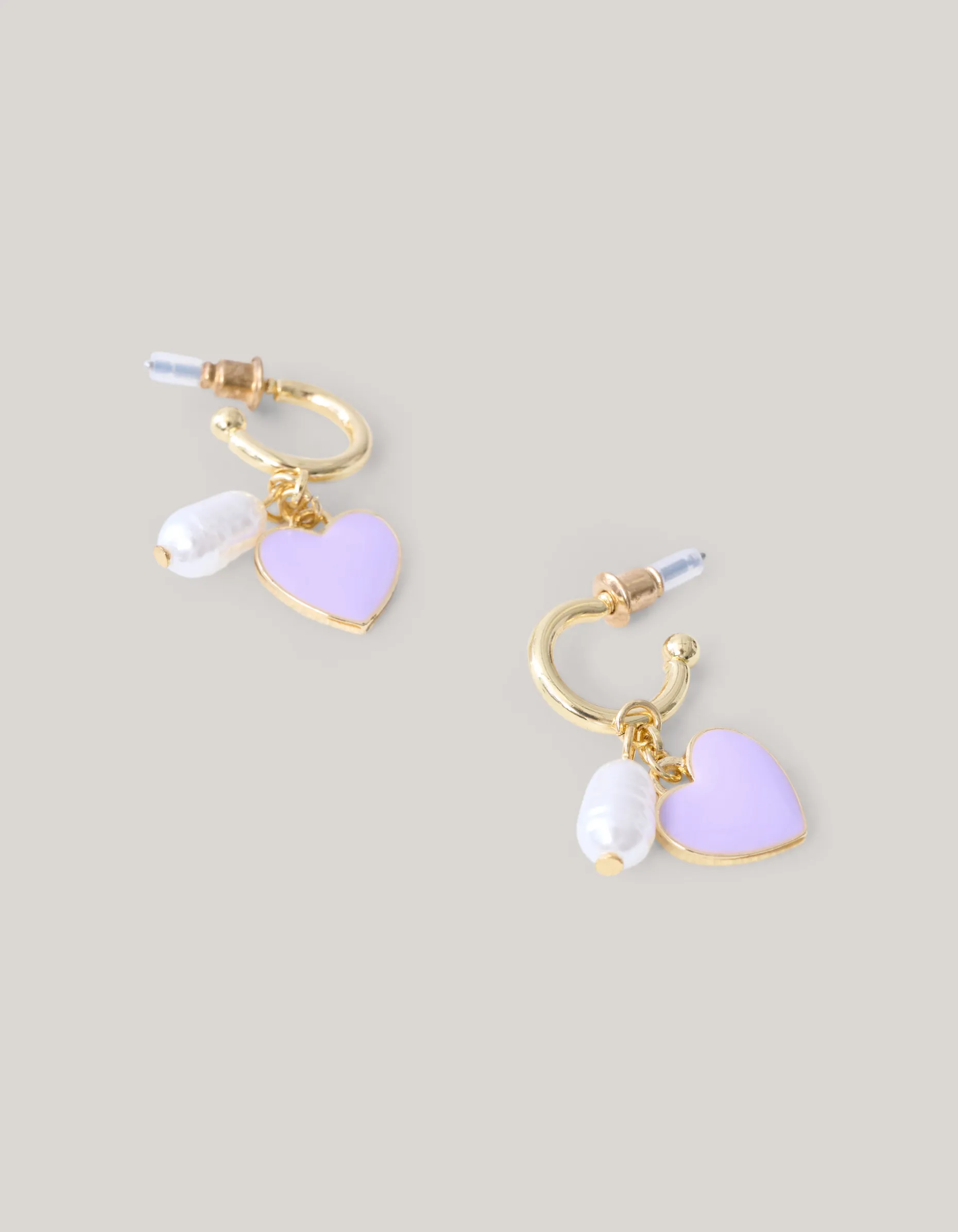 Heart Oorbellen paars