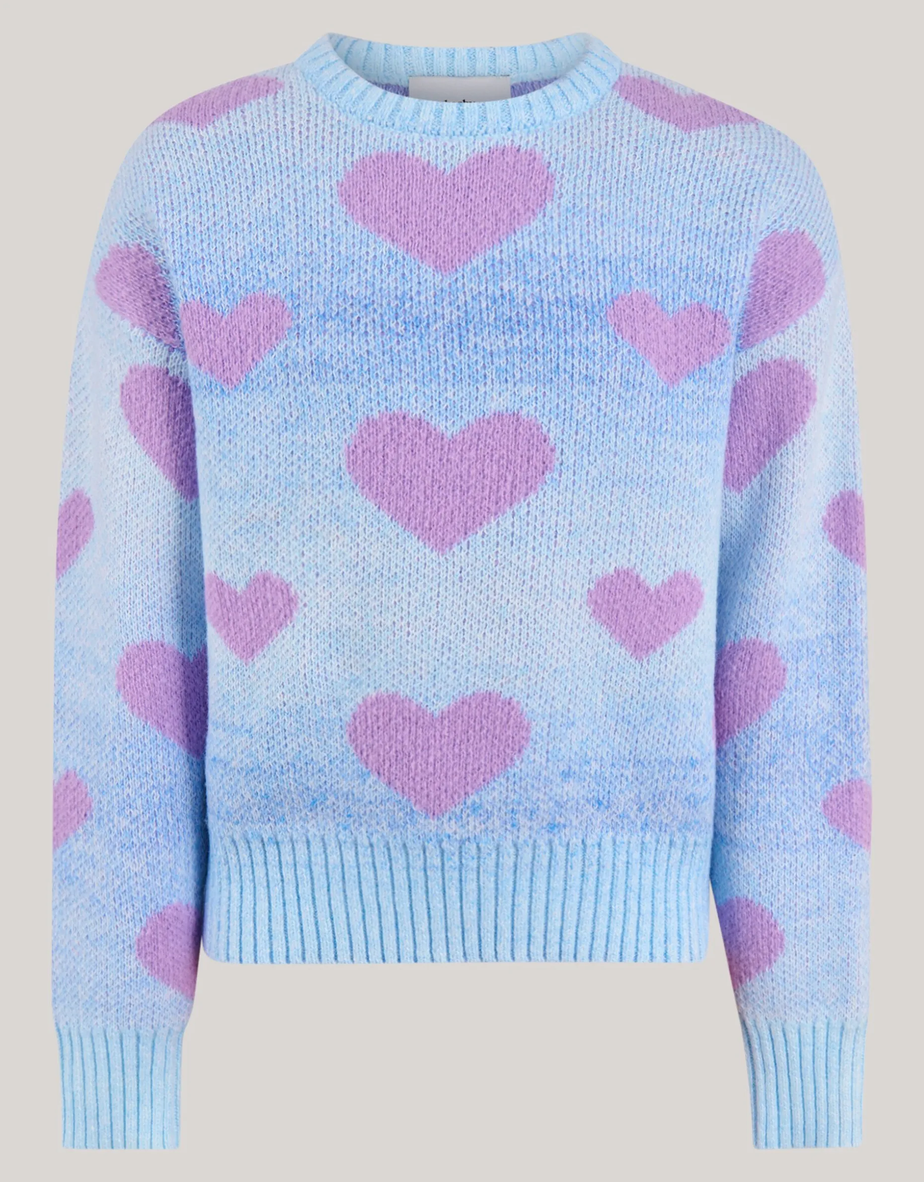 Heart Printed Degrade Trui Blauw