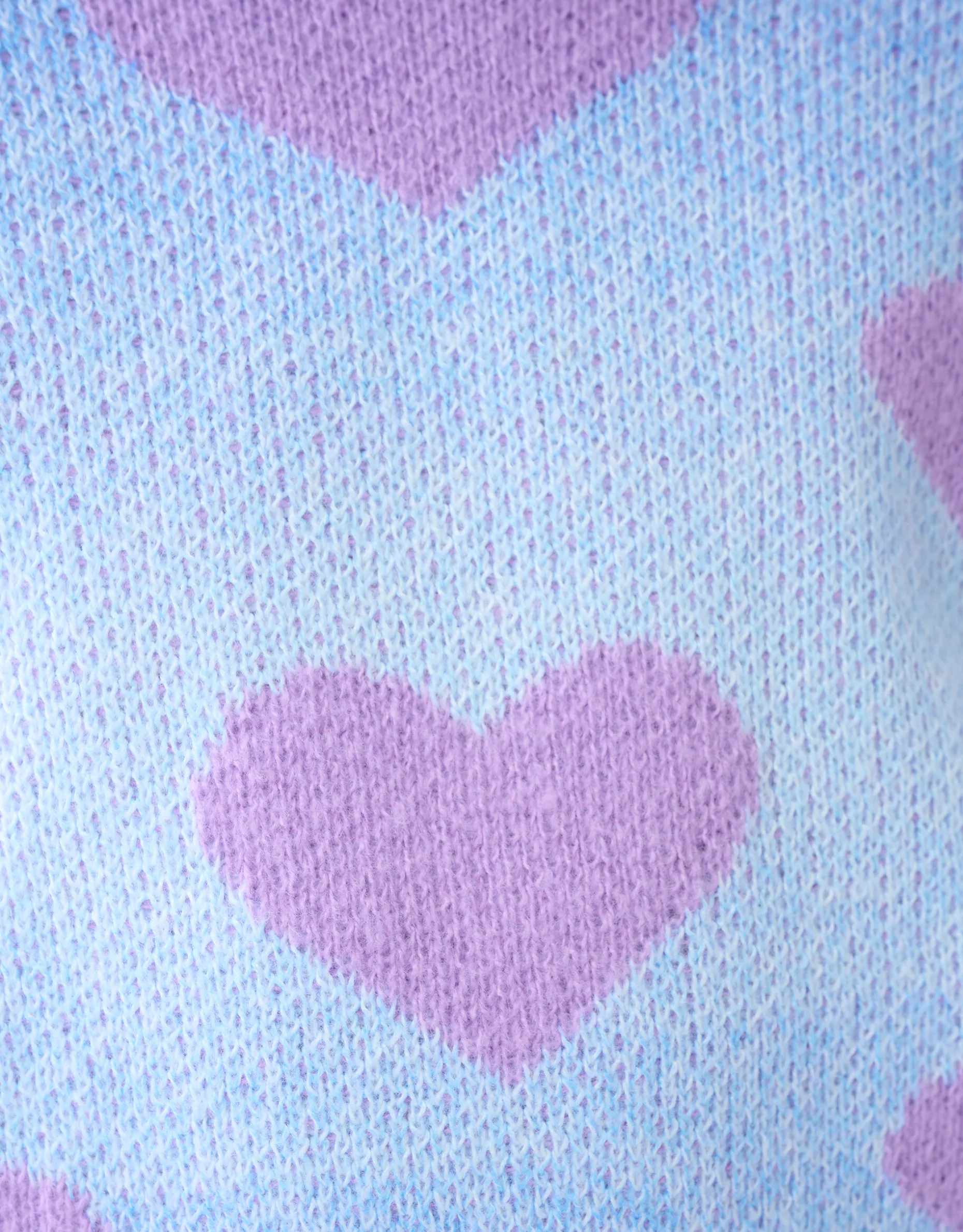 Heart Printed Degrade Trui Blauw