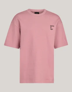Heavy Basis T-shirt Donkerroze