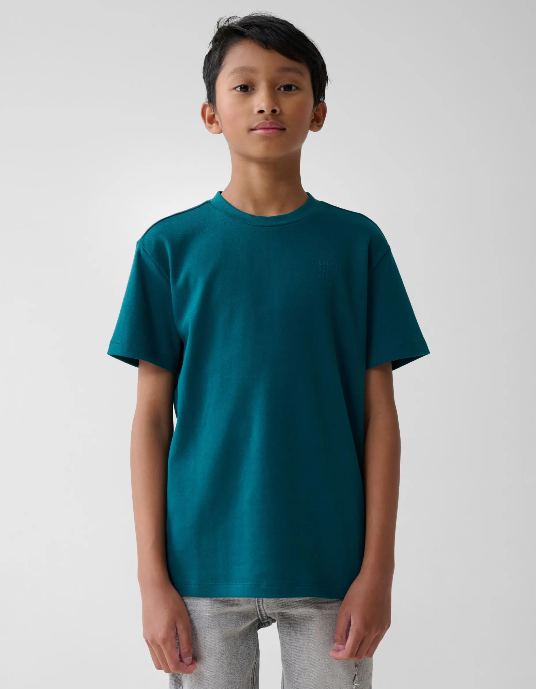 Heavy Basis T-shirt Donkergroen