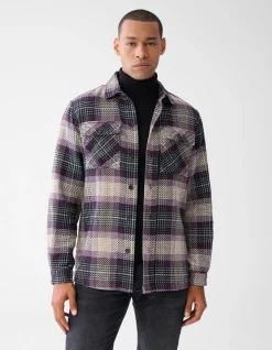 Heavy Ruiten Overshirt Donkerrood
