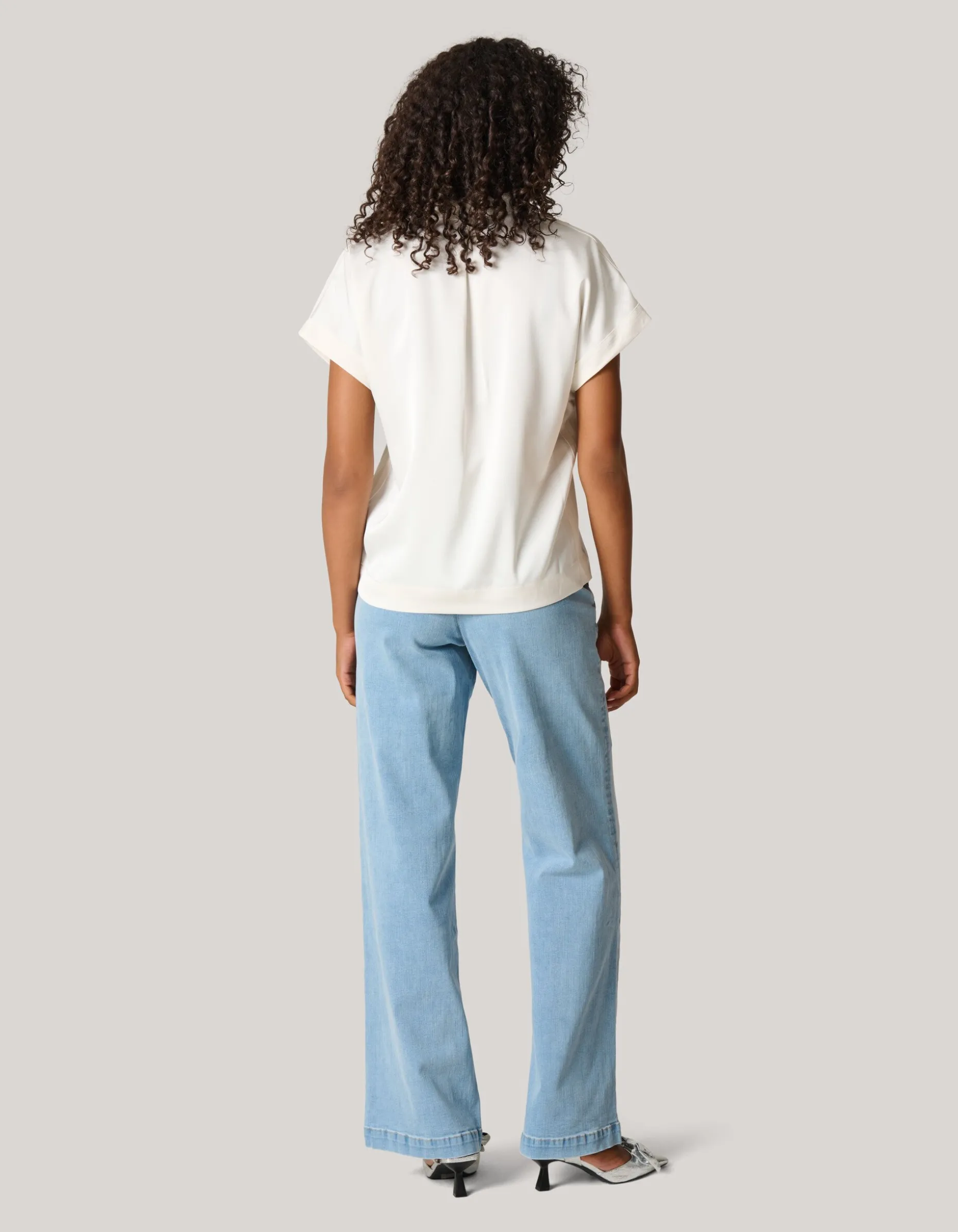 Inside Out Top Gebroken Wit