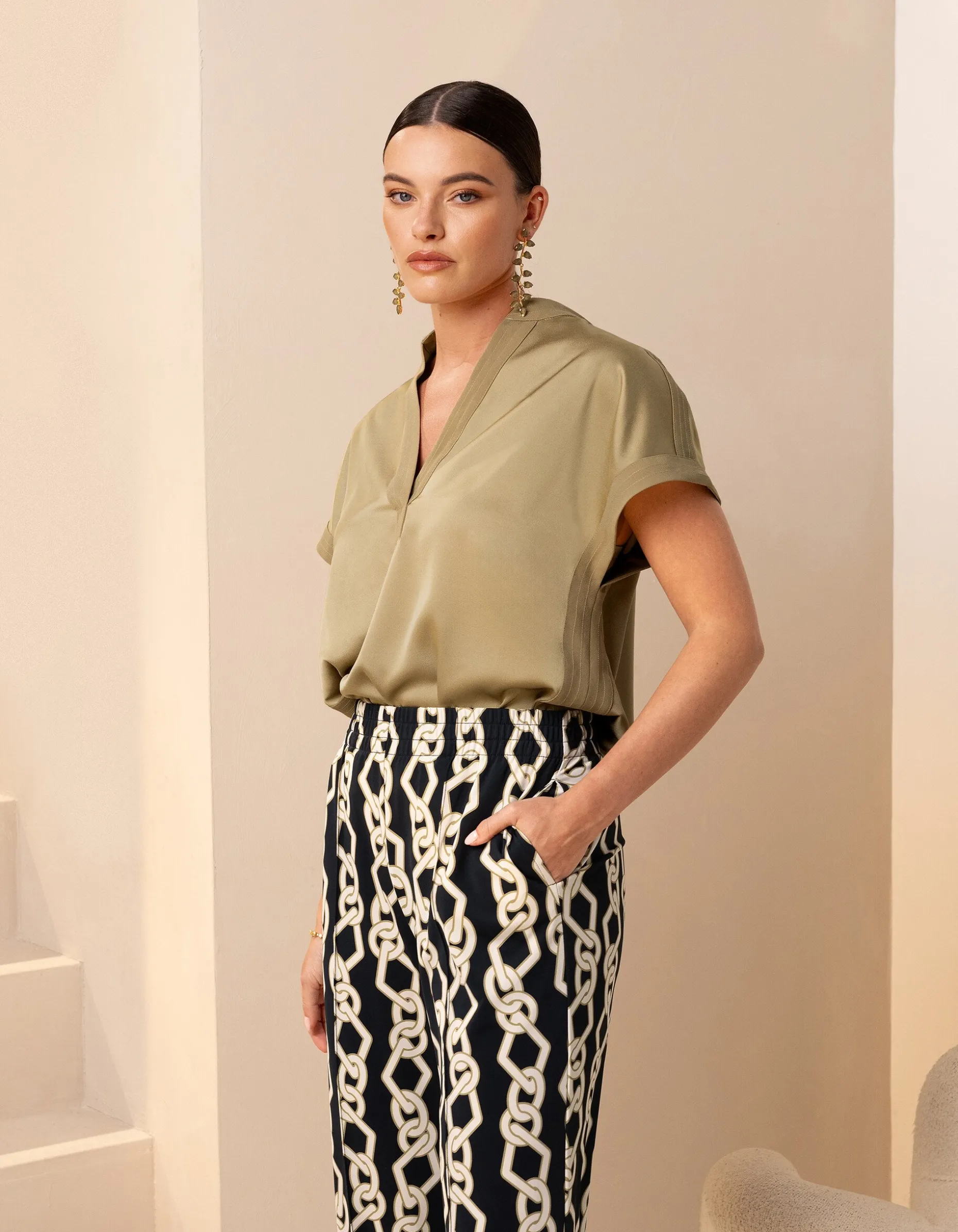 Inside Out Top Groen By Mieke