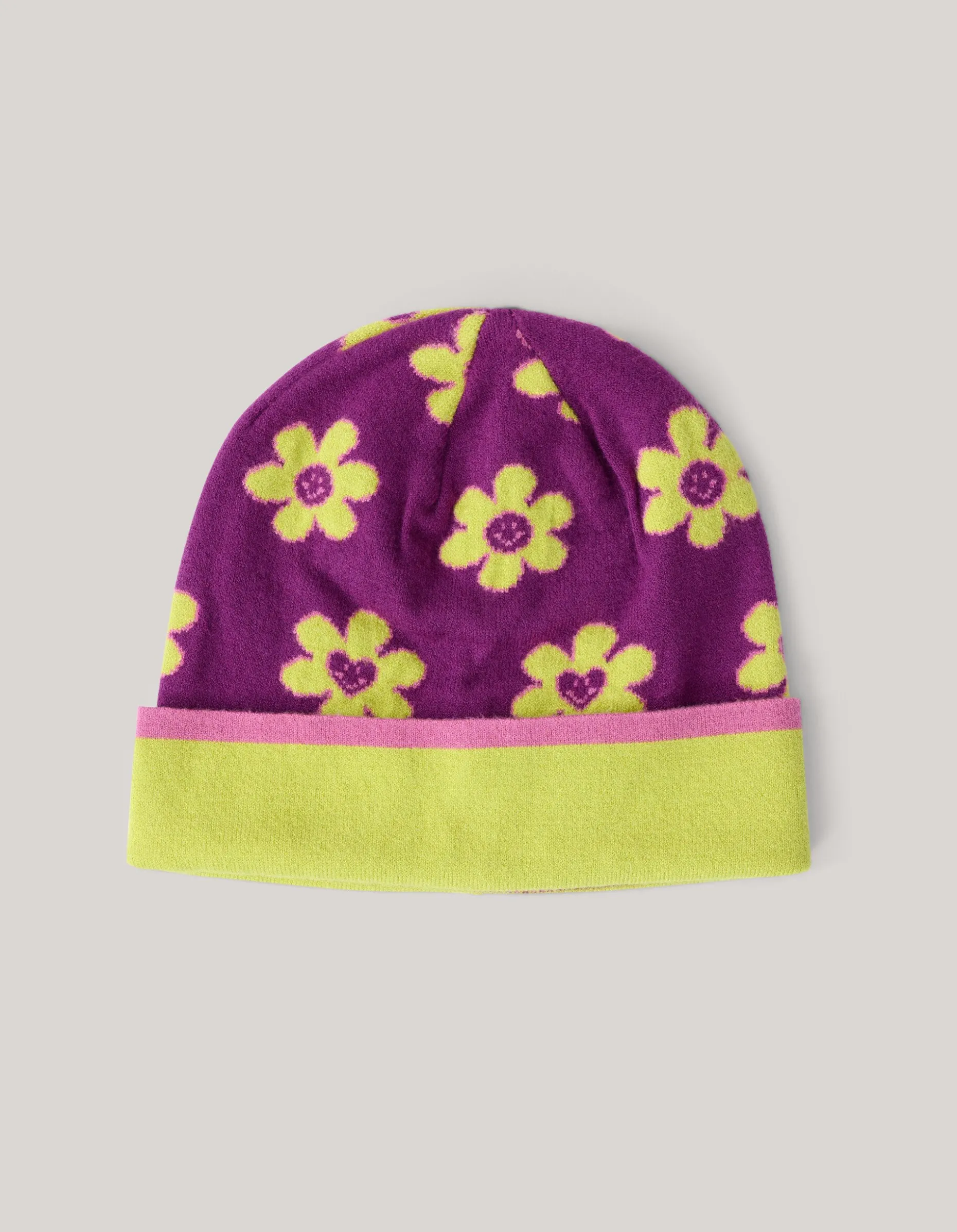 Jacquard Beanie Donkerpaars