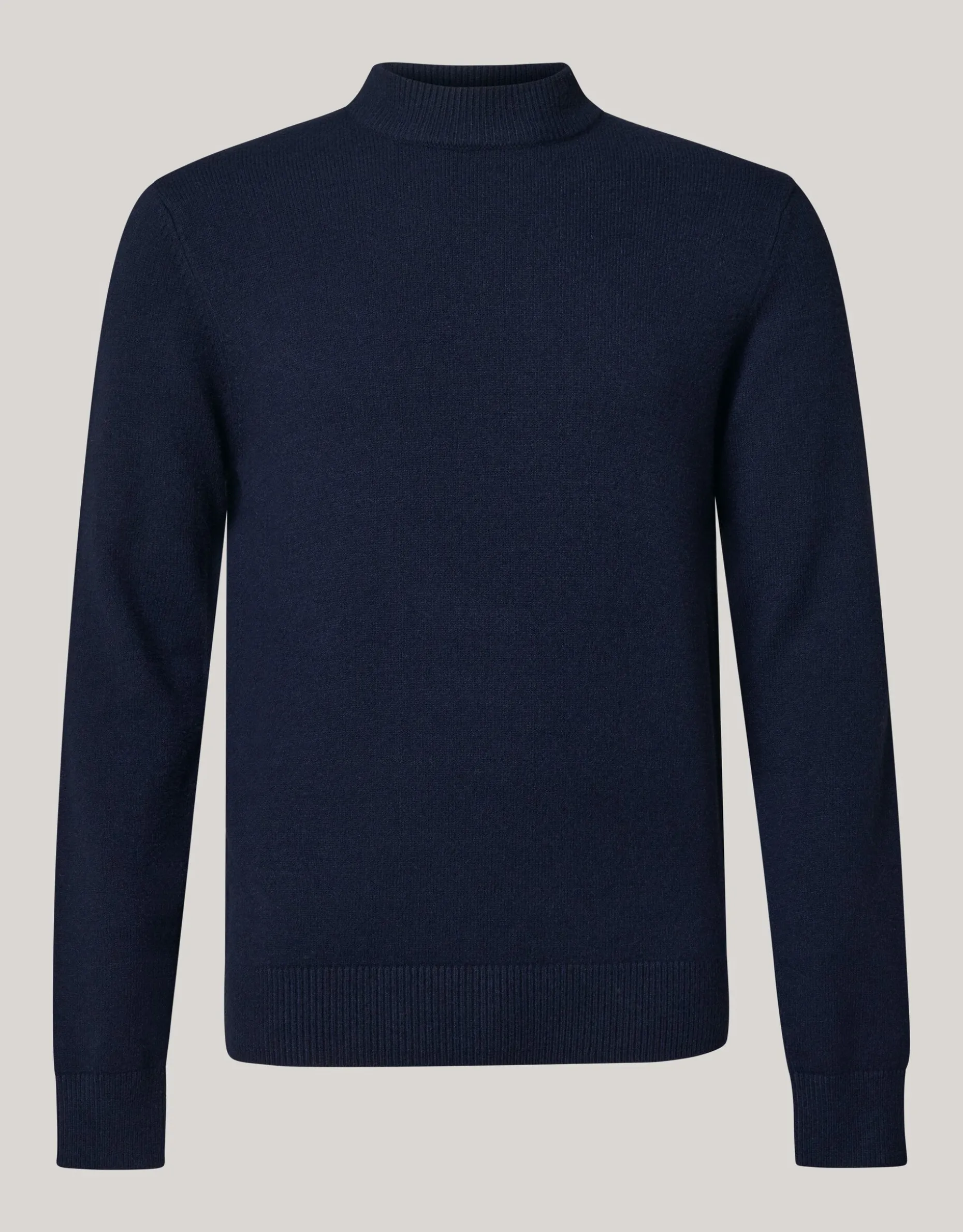 Jacquard Gebreide Trui Donkerblauw