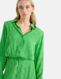 Jacquard Jurk Groen