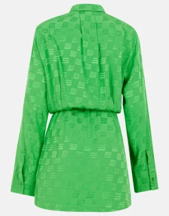 Jacquard Jurk Groen