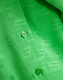 Jacquard Jurk Groen