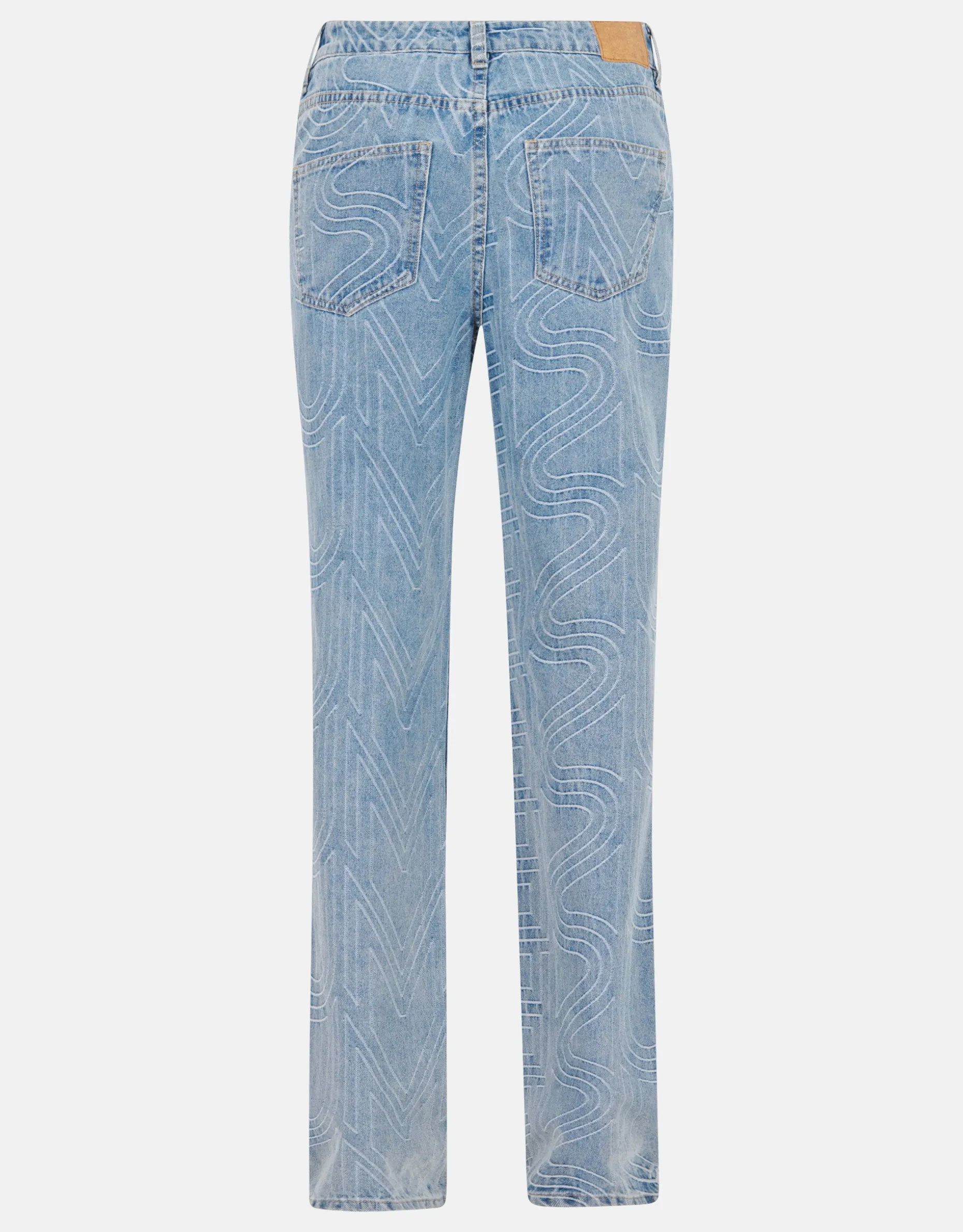 Jacquard Straight Fit Jeans Mediumstone