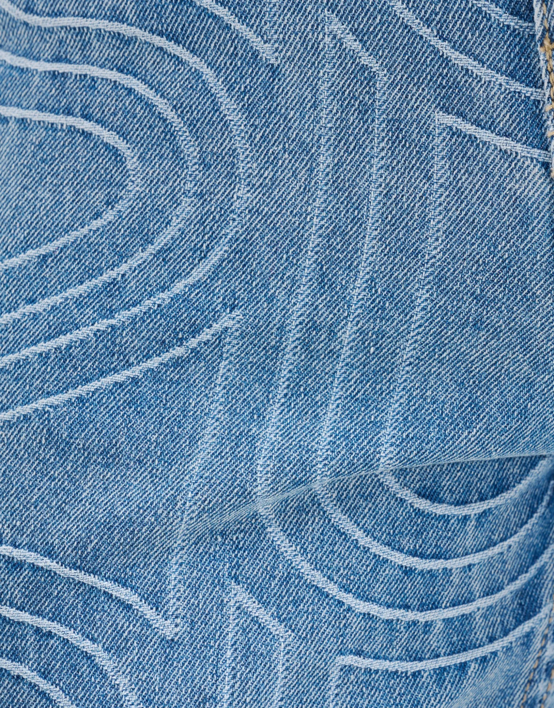 Jacquard Straight Fit Jeans Mediumstone