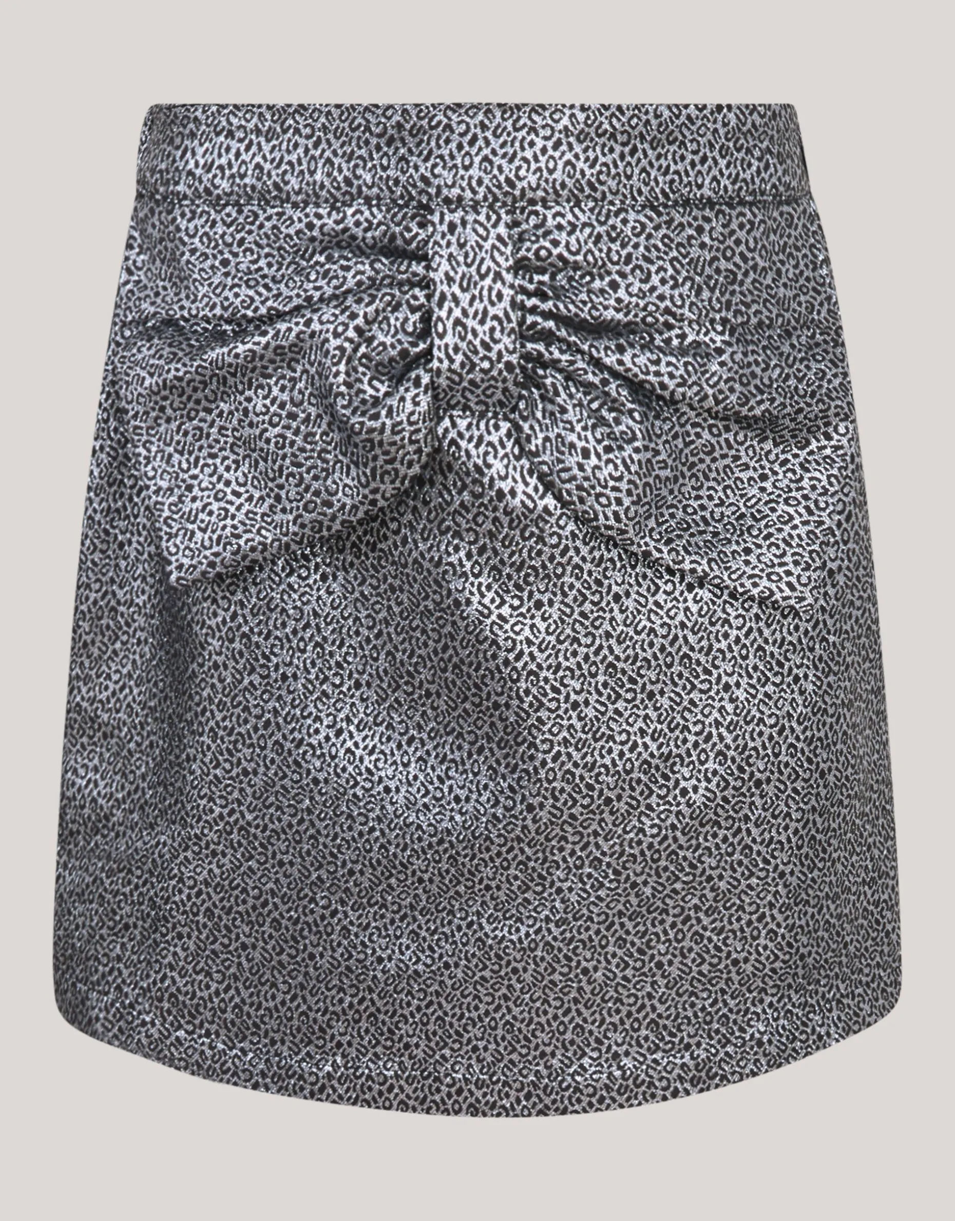 Jacquard Strik Mini Rok Zilver