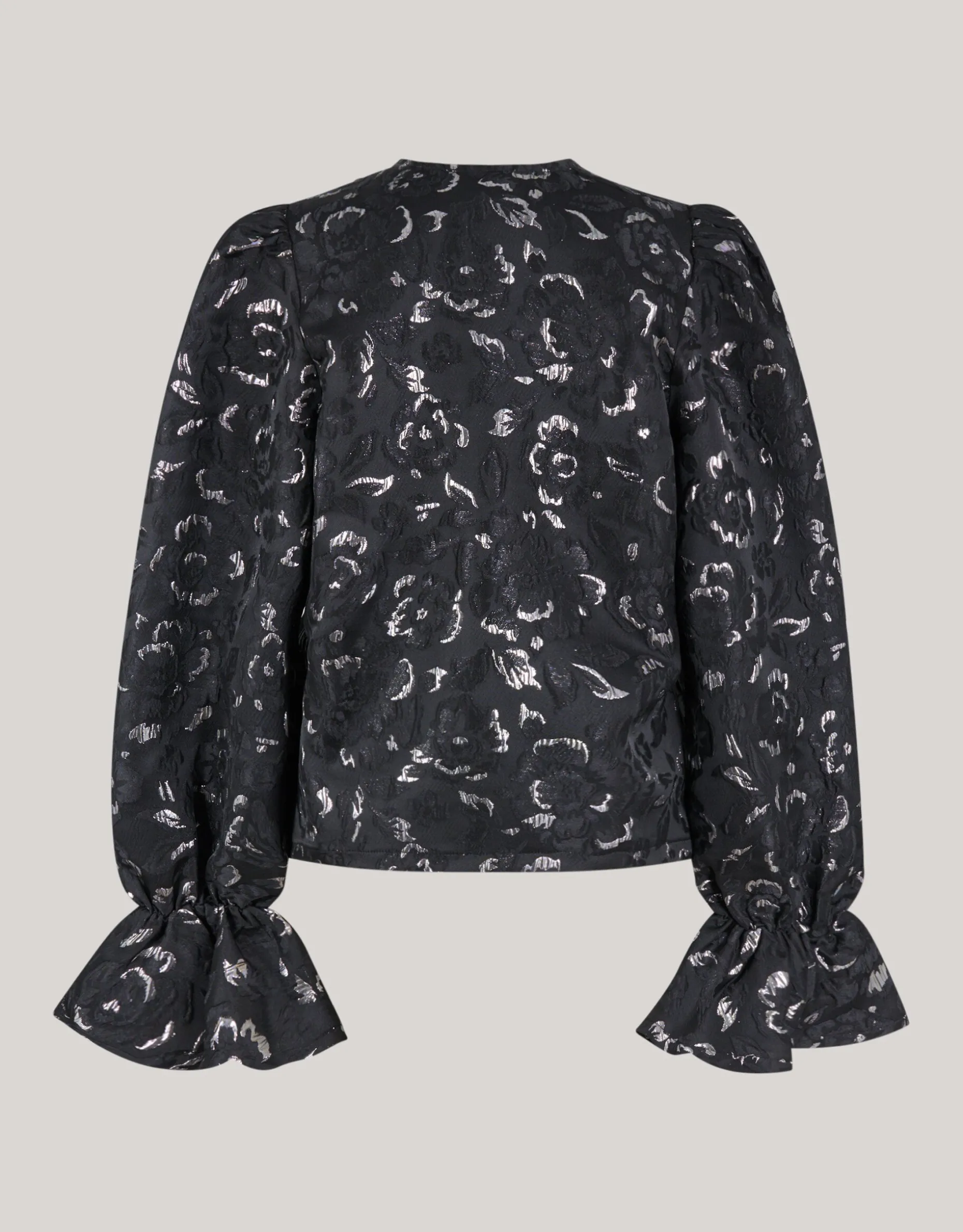 Jacquard Strik Top Zwart