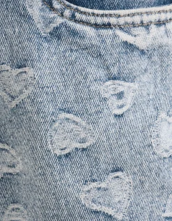 Jacquard Tapered Jeans Bleached