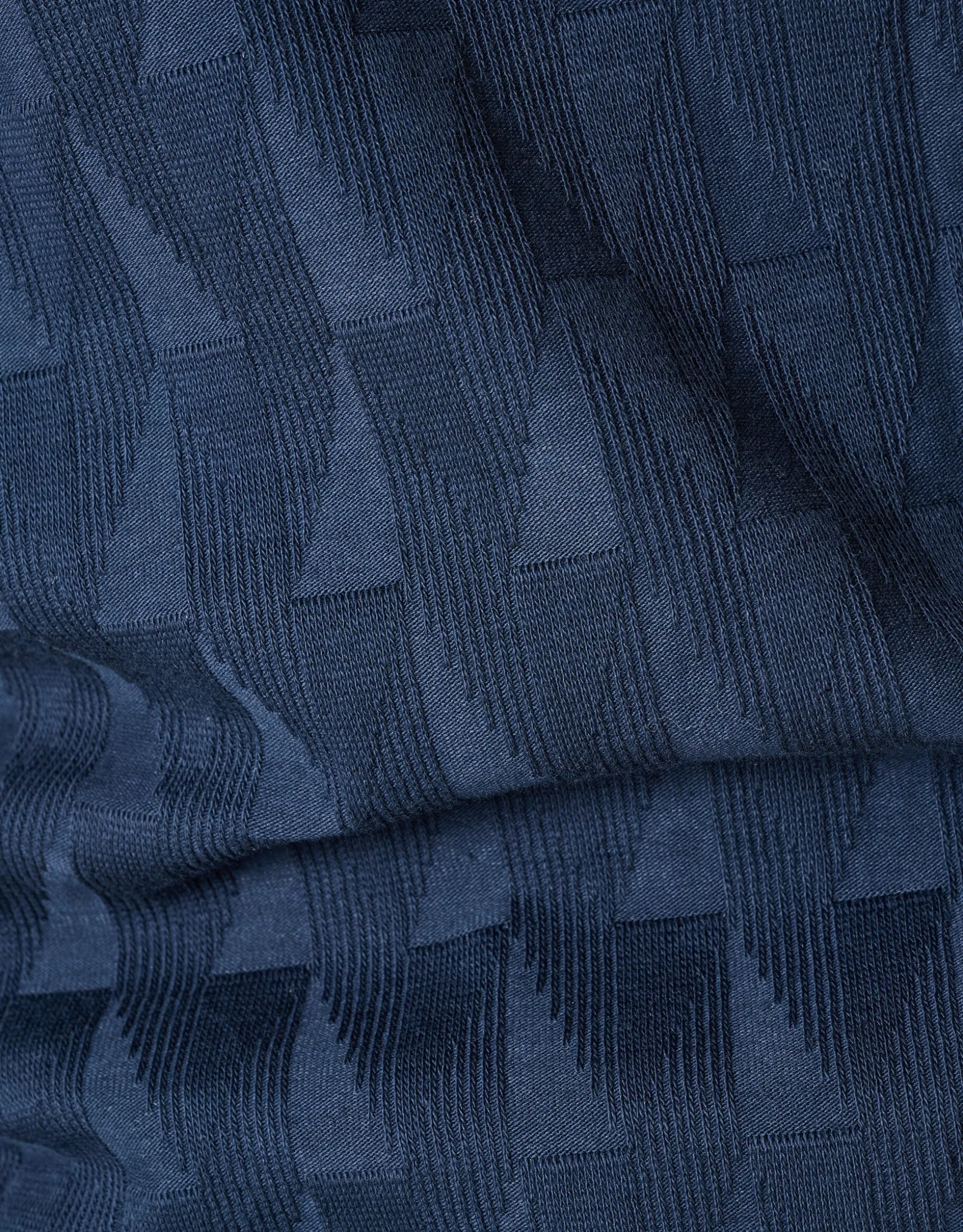 Jacquard T-shirt Donkerblauw