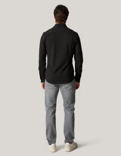 Jersey Overhemd Zwart