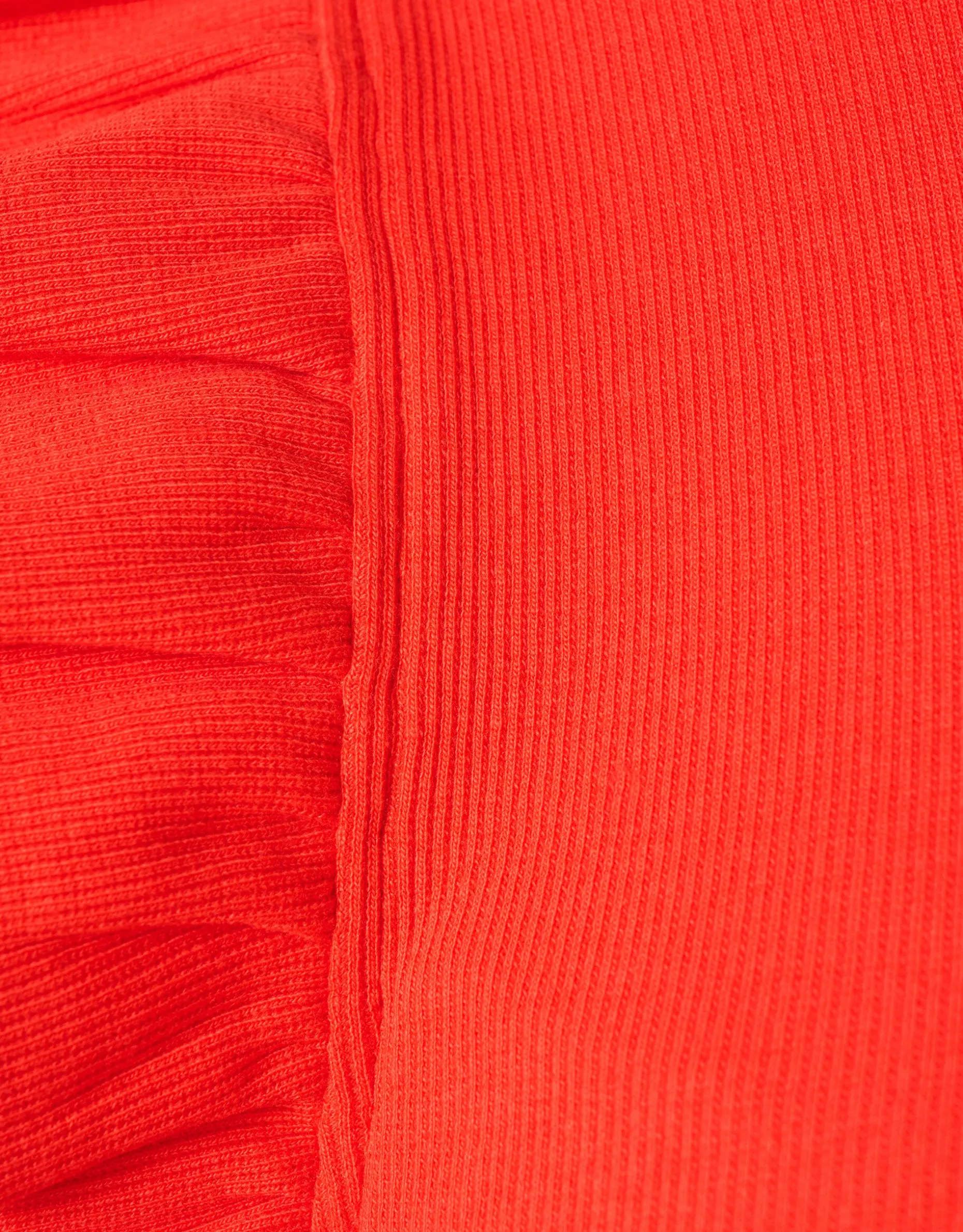 Jersey Ruffle Top Rood