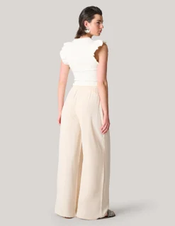 Jersey Ruffle Top Wit