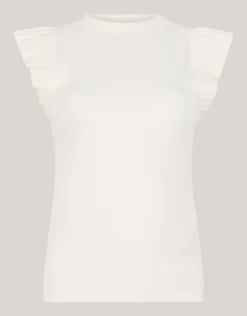 Jersey Ruffle Top Wit