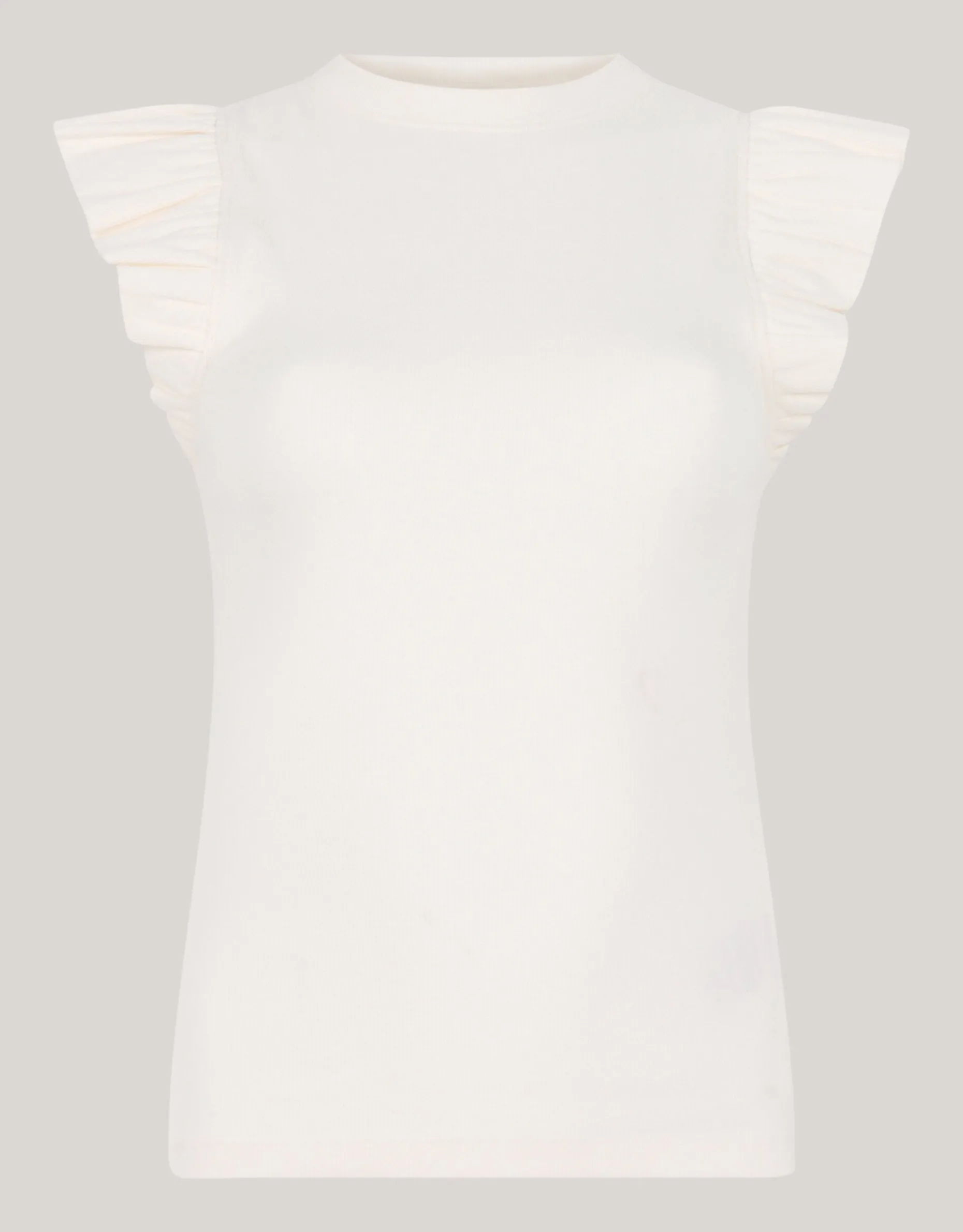 Jersey Ruffle Top Wit