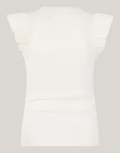 Jersey Ruffle Top Wit