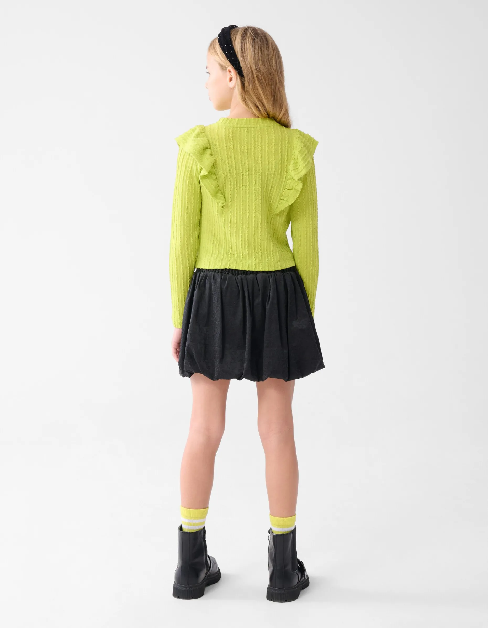 Kabel Ruffle Top Groen