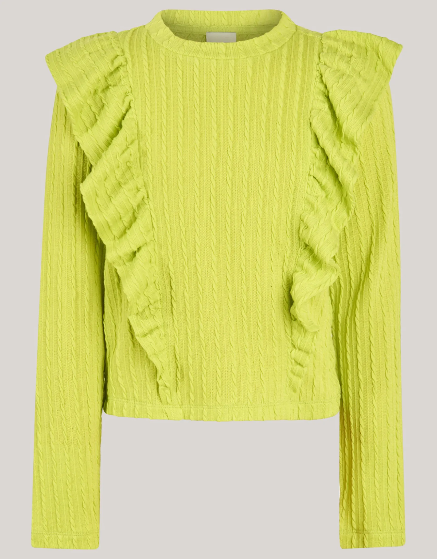 Kabel Ruffle Top Groen
