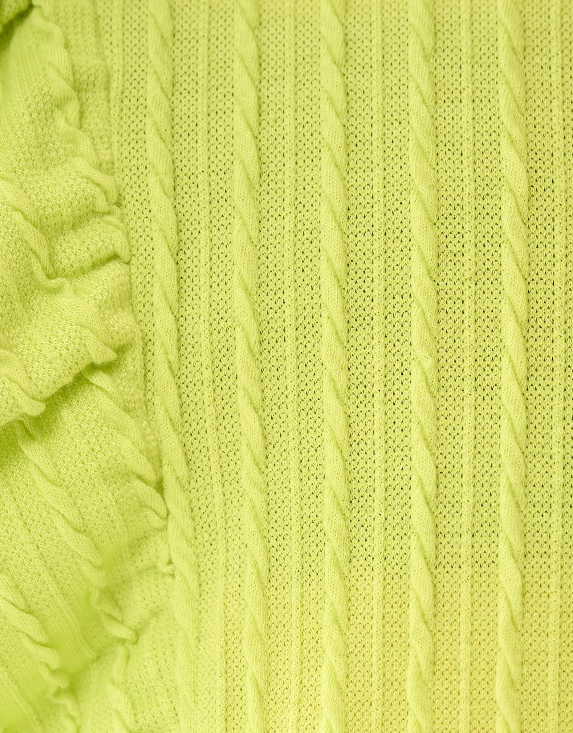 Kabel Ruffle Top Groen