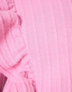 Kabel Ruffle Top Roze