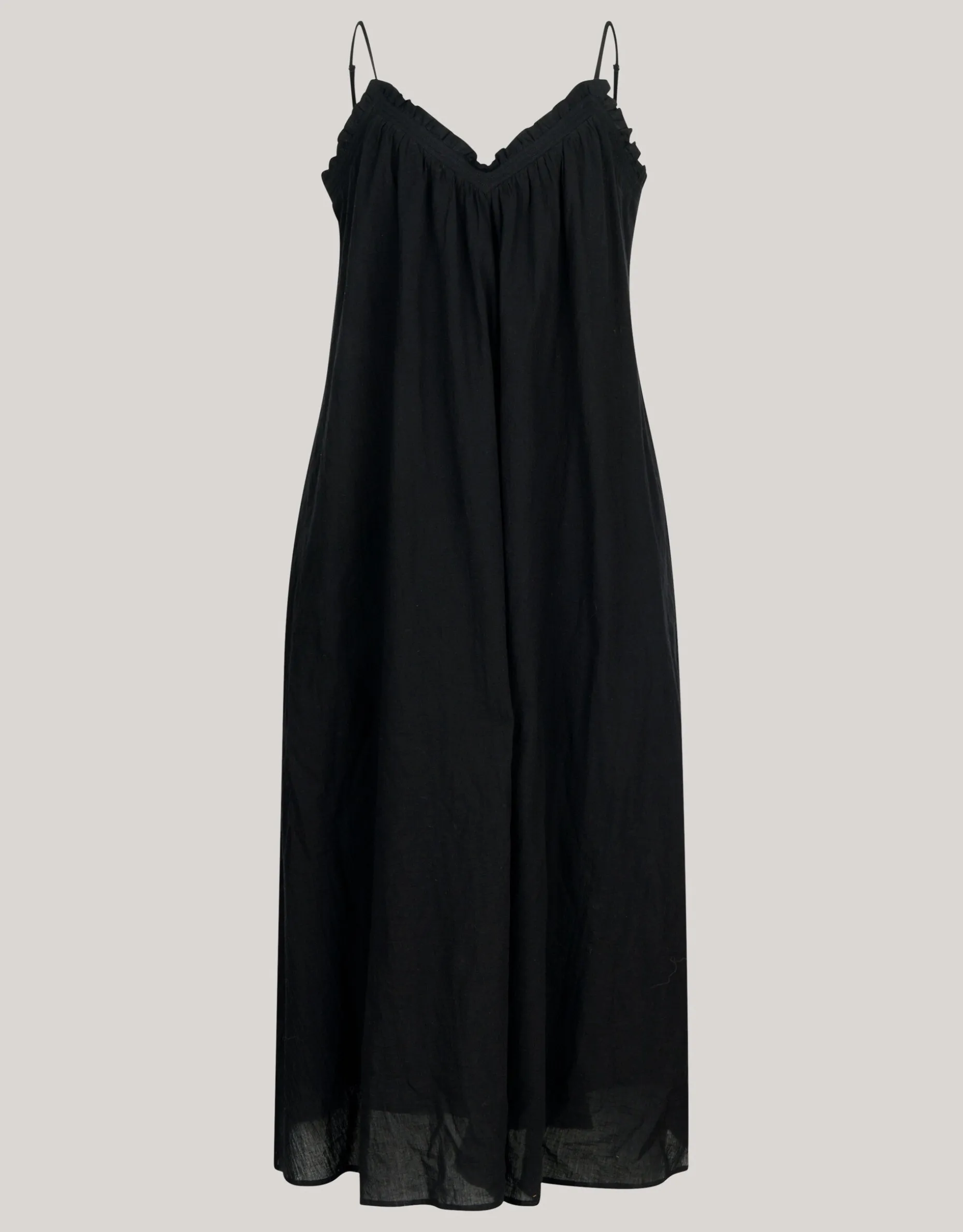 Katoenen Maxi Jurk Zwart