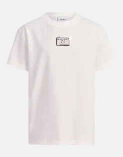 Label T-Shirt Gebroken Wit