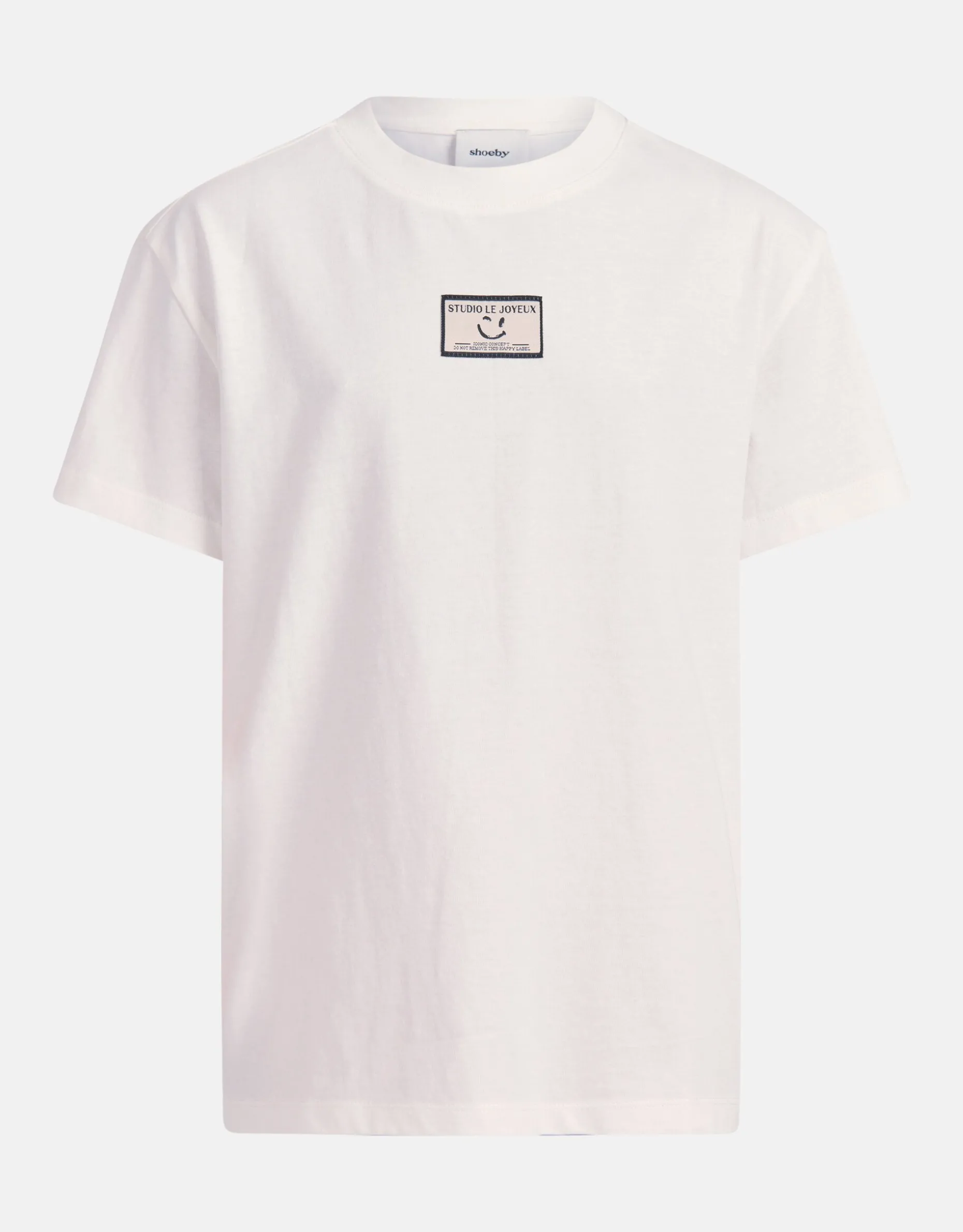 Label T-Shirt Gebroken Wit