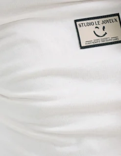 Label T-Shirt Gebroken Wit