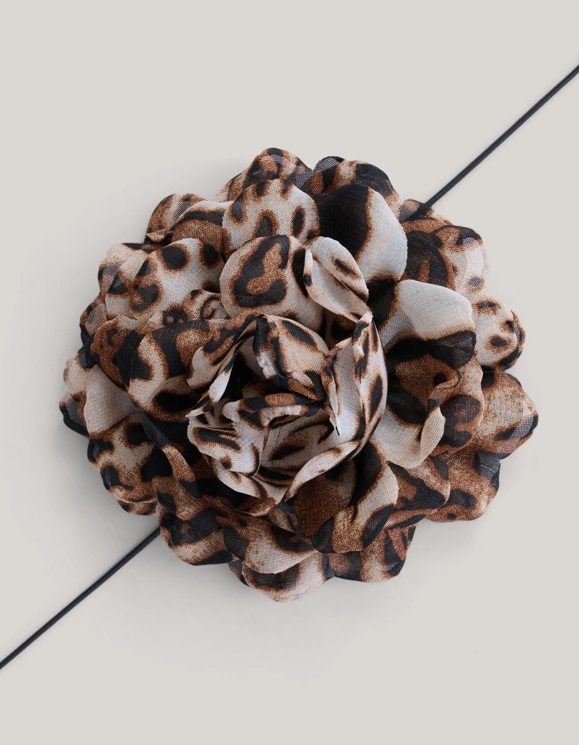 Leopard Corsage Ketting Bruin