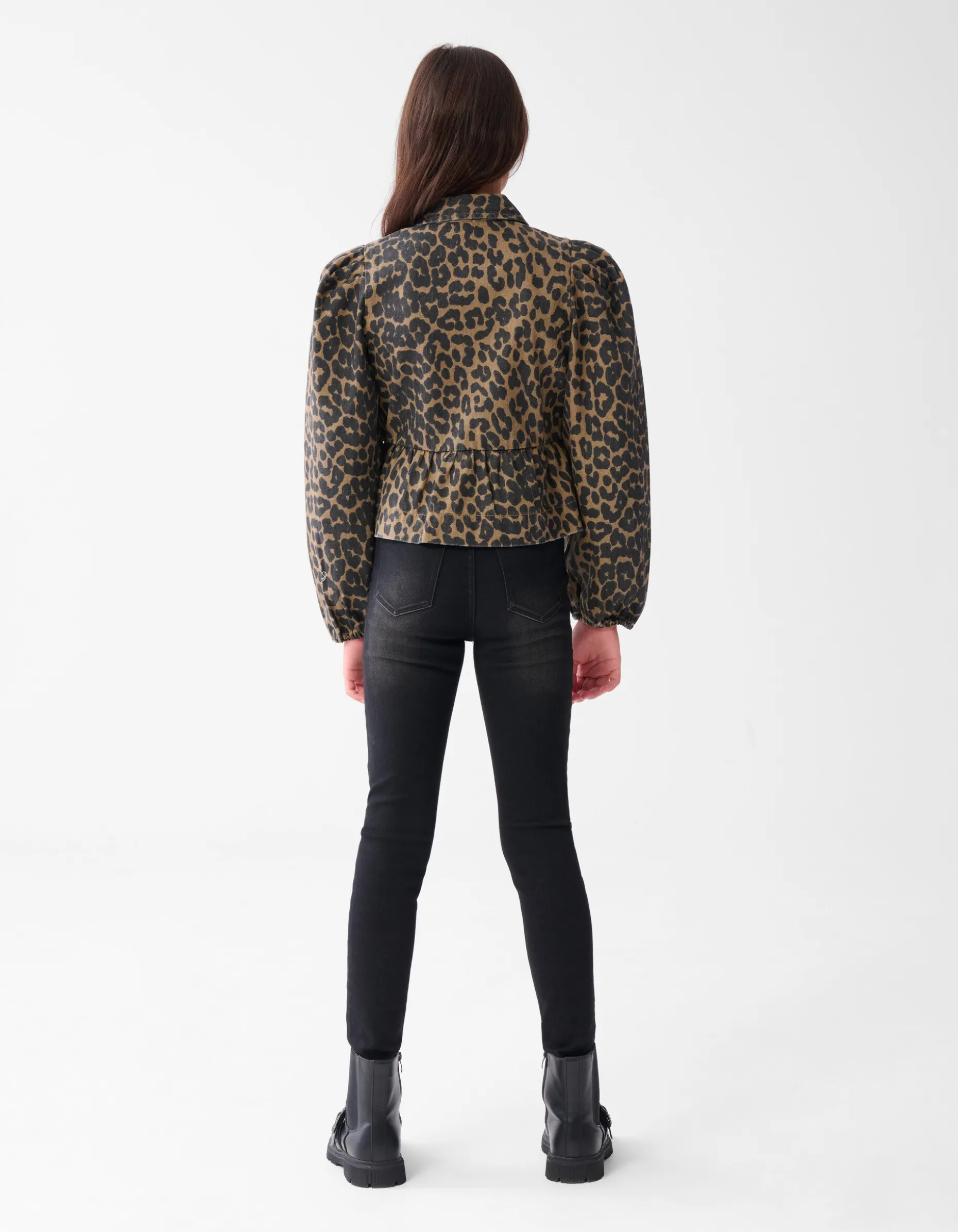 Leopard Strik Blouse Bruin