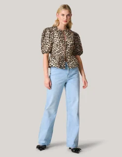 Leopard Strik Top
