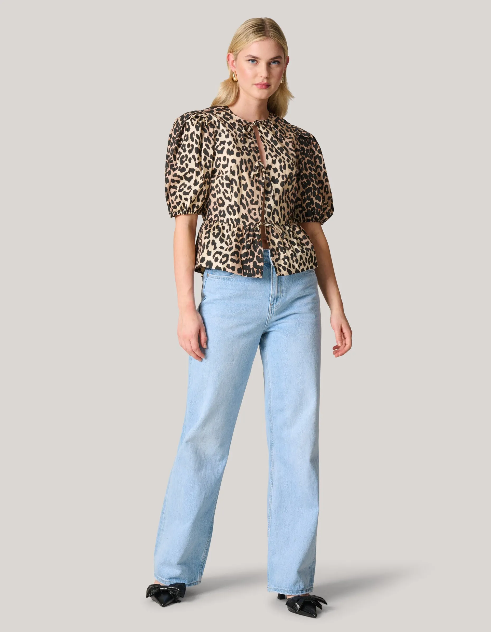 Leopard Strik Top