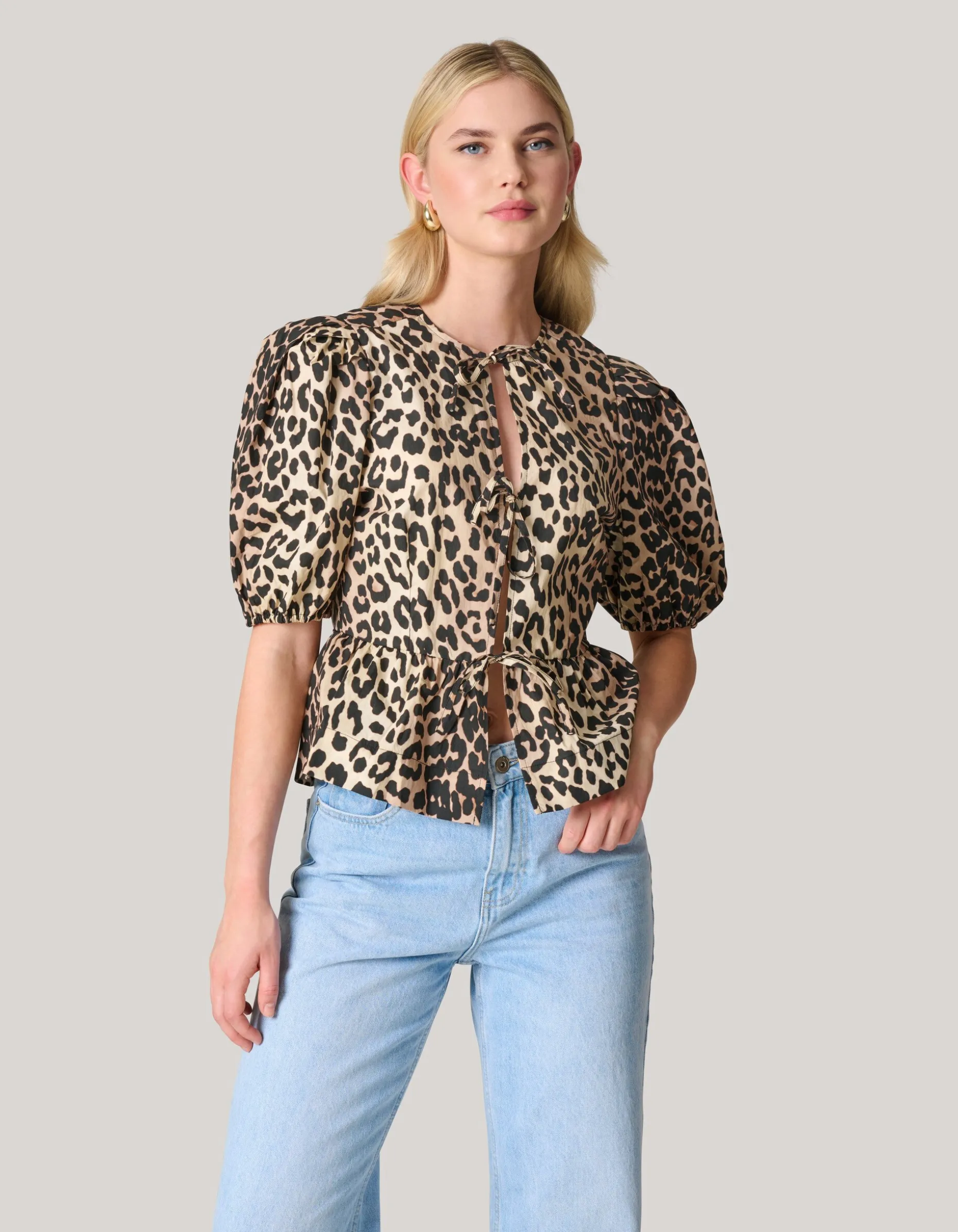Leopard Strik Top