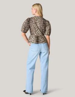 Leopard Strik Top